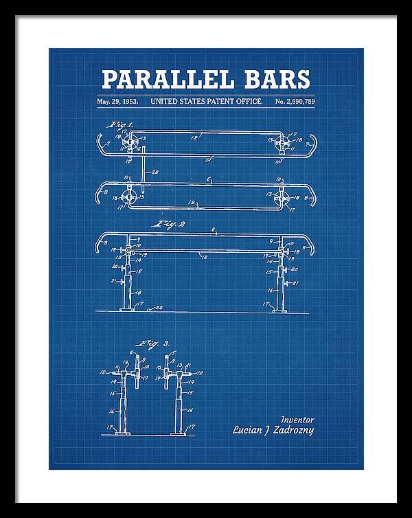 Parallel Bars Blueprint Patent Us2690789a