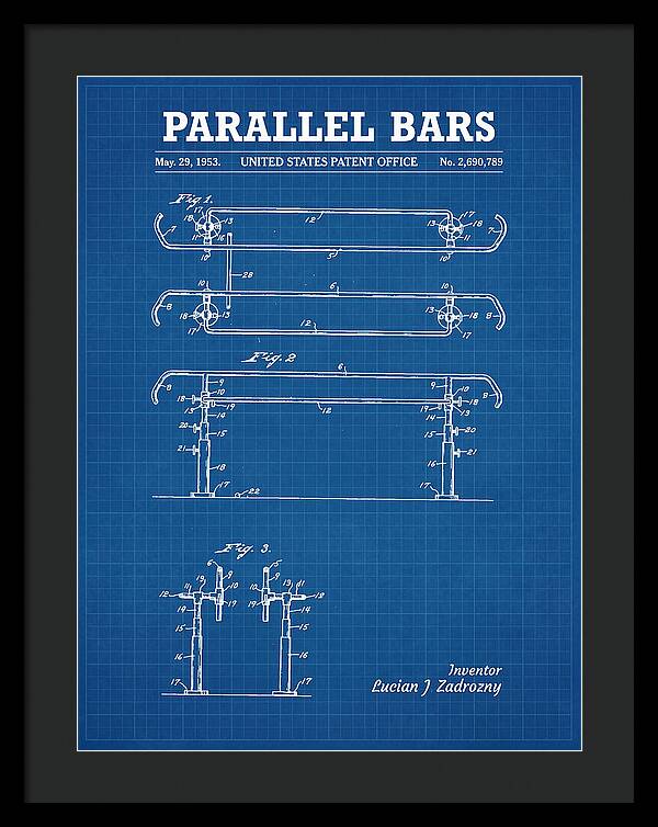Parallel Bars Blueprint Patent Us2690789a