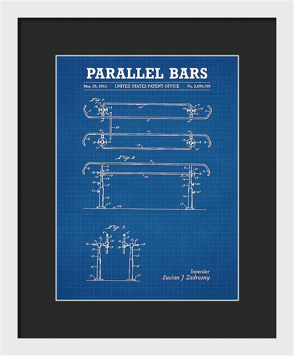Parallel Bars Blueprint Patent Us2690789a