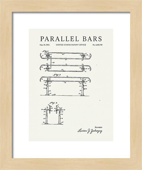 Parallel Bars Minimalist Patent Us2690789a
