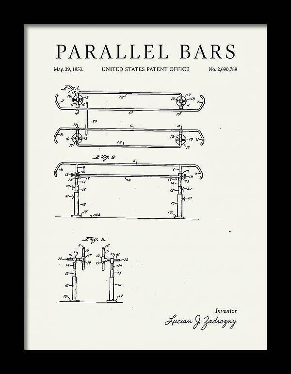 Parallel Bars Minimalist Patent Us2690789a