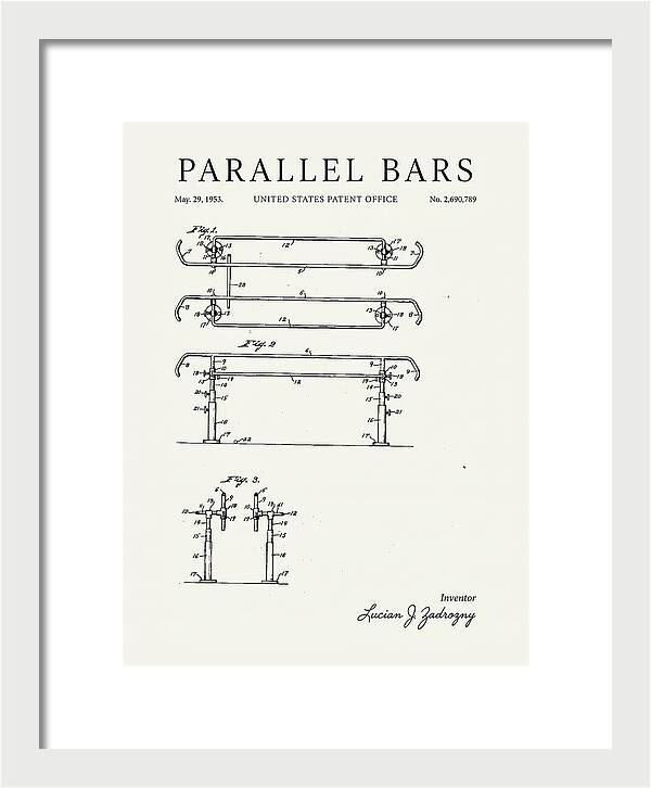 Parallel Bars Minimalist Patent Us2690789a
