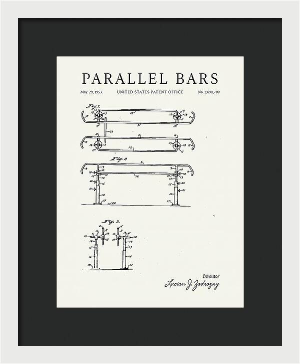 Parallel Bars Minimalist Patent Us2690789a