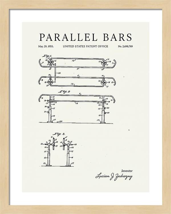 Parallel Bars Minimalist Patent Us2690789a