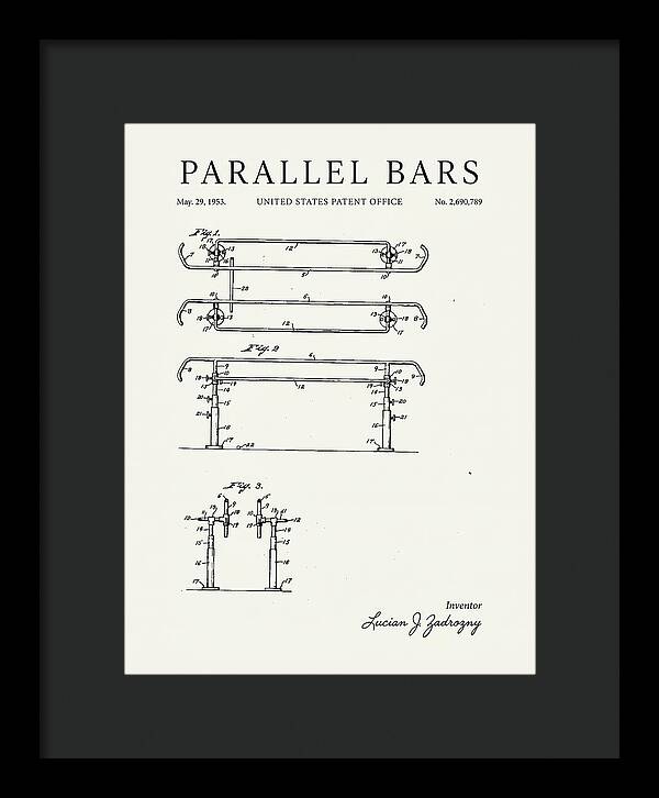 Parallel Bars Minimalist Patent Us2690789a