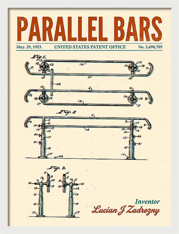 Parallel Bars Retro Patent Us2690789a