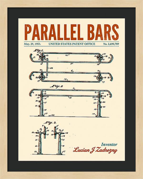 Parallel Bars Retro Patent Us2690789a