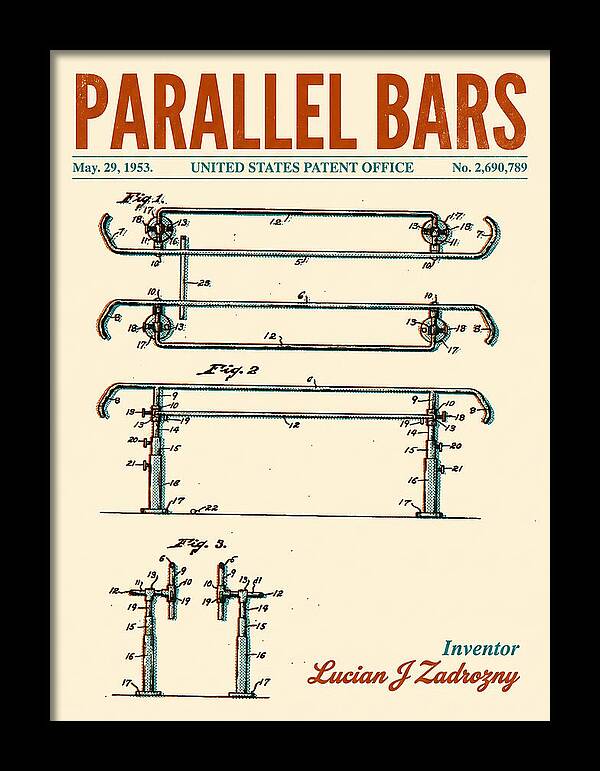Parallel Bars Retro Patent Us2690789a