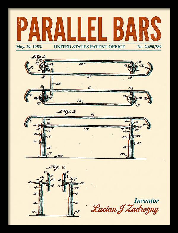 Parallel Bars Retro Patent Us2690789a