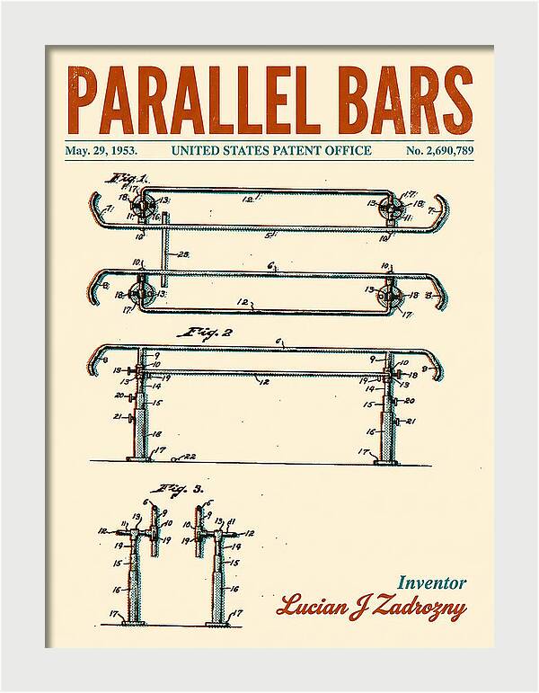 Parallel Bars Retro Patent Us2690789a