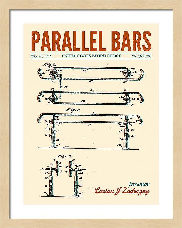 Parallel Bars Retro Patent Us2690789a