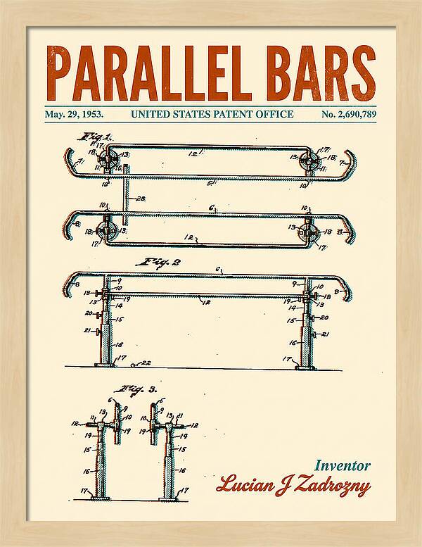 Parallel Bars Retro Patent Us2690789a