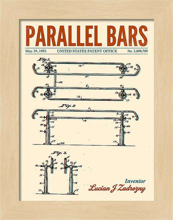 Parallel Bars Retro Patent Us2690789a