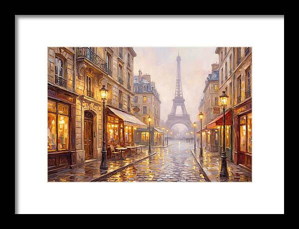 Parisian Street At Dusk