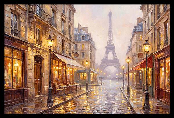 Parisian Street At Dusk