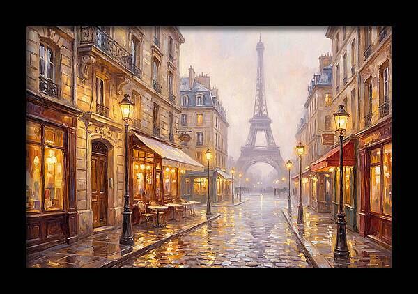 Parisian Street At Dusk