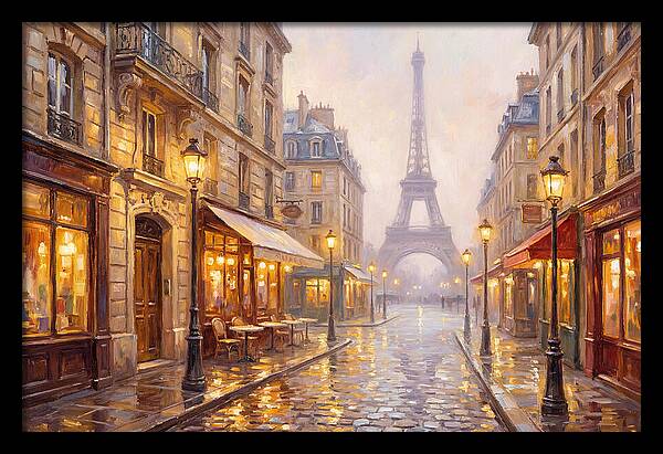 Parisian Street At Dusk