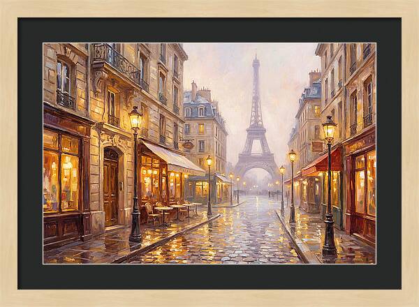 Parisian Street At Dusk