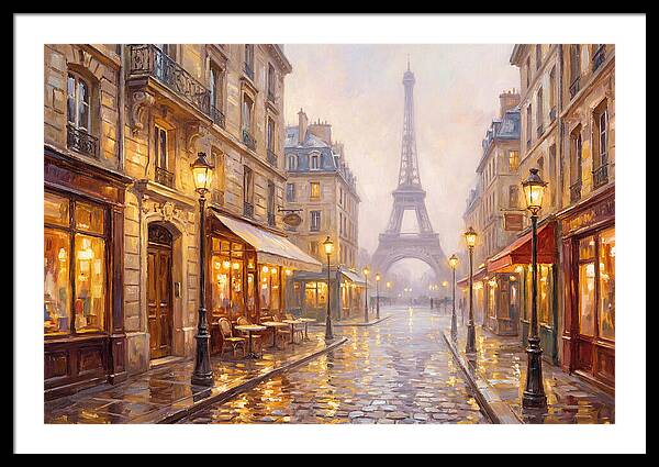 Parisian Street At Dusk