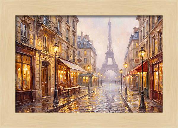 Parisian Street At Dusk