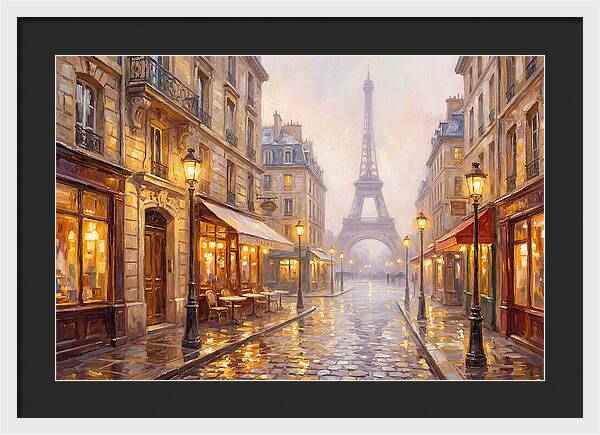 Parisian Street At Dusk