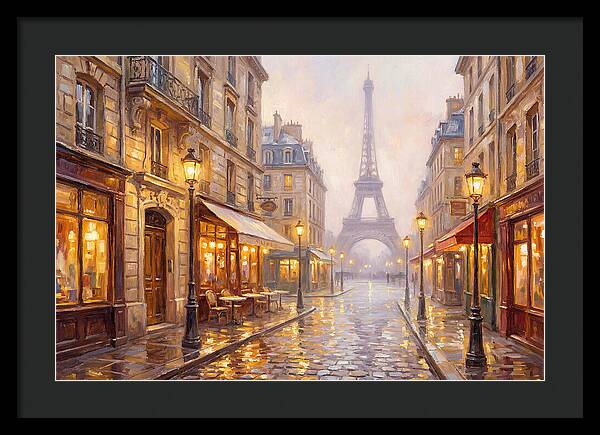 Parisian Street At Dusk