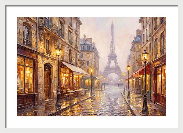 Parisian Street At Dusk