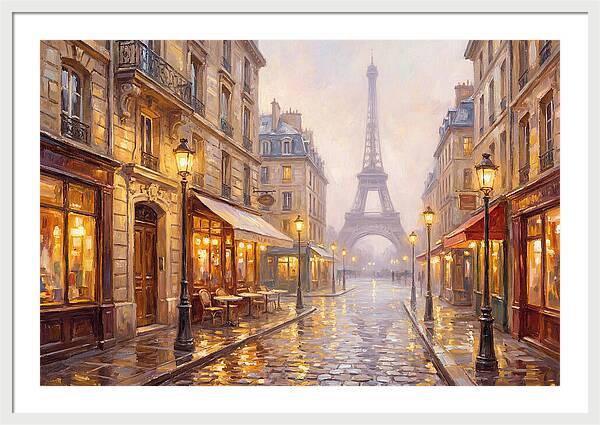Parisian Street At Dusk