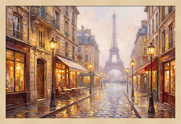 Parisian Street At Dusk