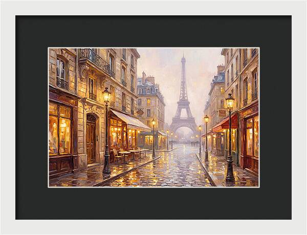 Parisian Street At Dusk