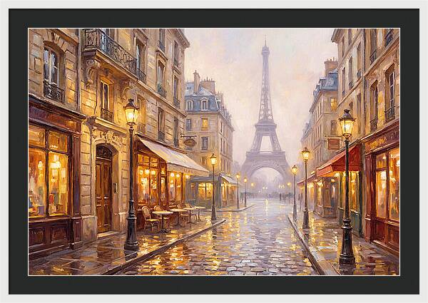 Parisian Street At Dusk