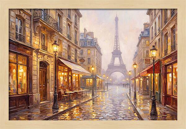 Parisian Street At Dusk