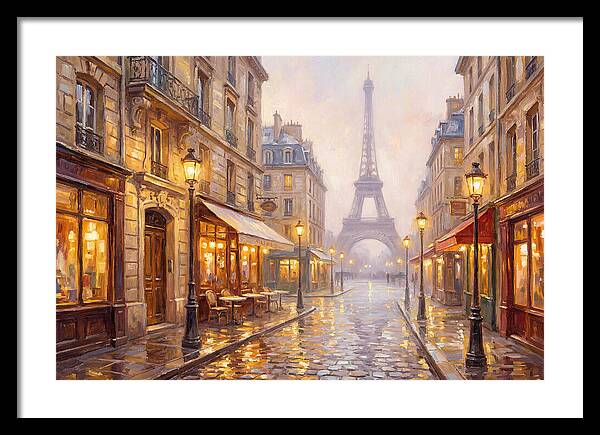 Parisian Street At Dusk