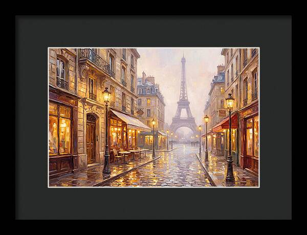 Parisian Street At Dusk