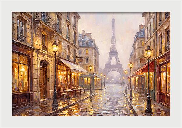 Parisian Street At Dusk