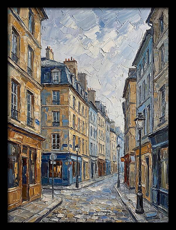Parisian Street Scene In Palette Knife