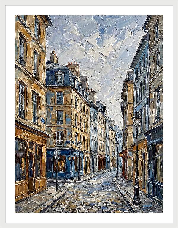 Parisian Street Scene In Palette Knife
