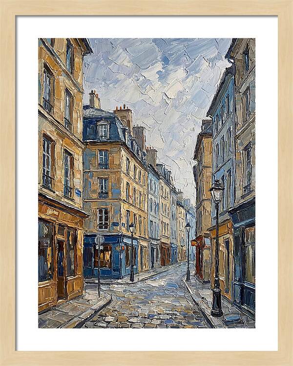 Parisian Street Scene In Palette Knife