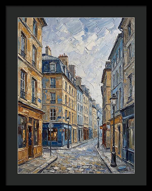 Parisian Street Scene In Palette Knife