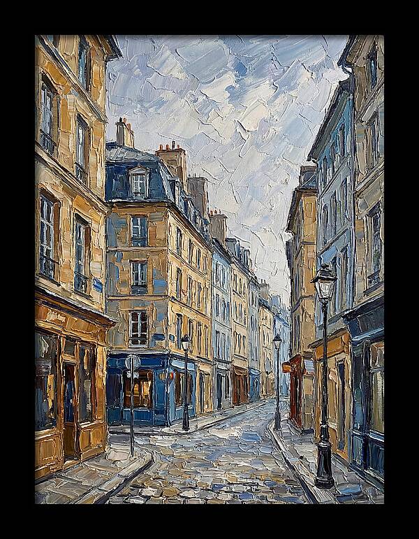 Parisian Street Scene In Palette Knife