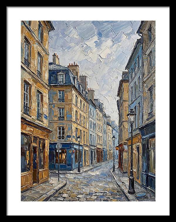 Parisian Street Scene In Palette Knife