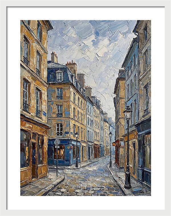Parisian Street Scene In Palette Knife