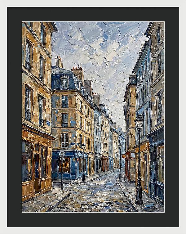 Parisian Street Scene In Palette Knife