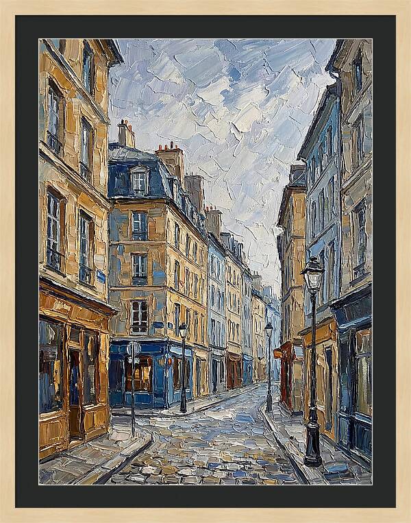 Parisian Street Scene In Palette Knife