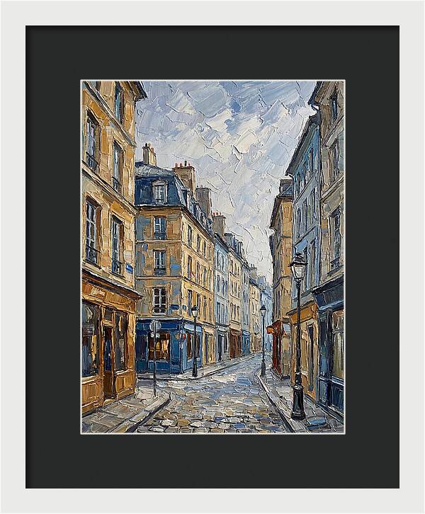 Parisian Street Scene In Palette Knife