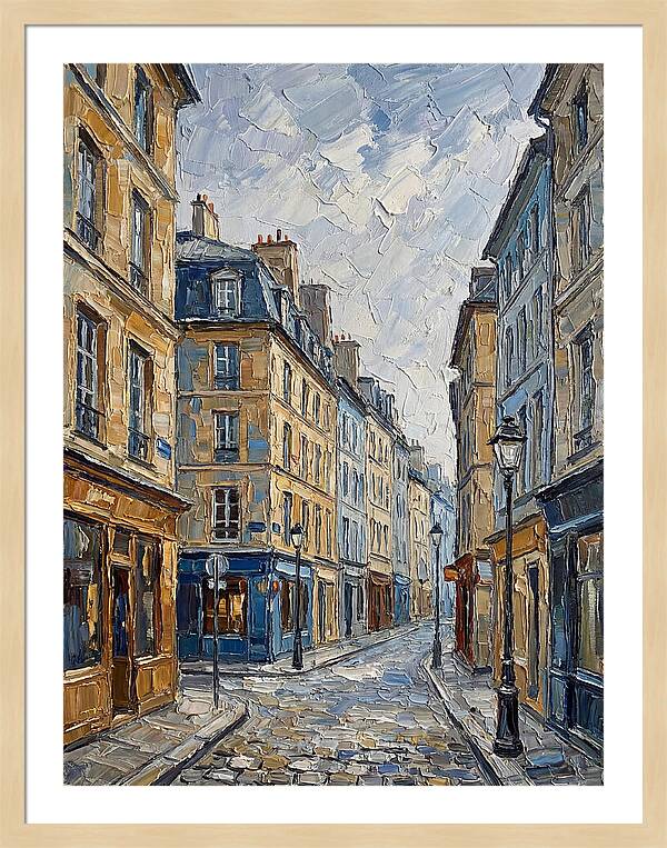 Parisian Street Scene In Palette Knife