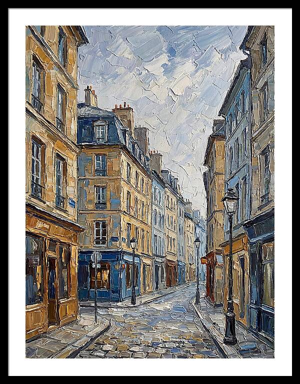 Parisian Street Scene In Palette Knife