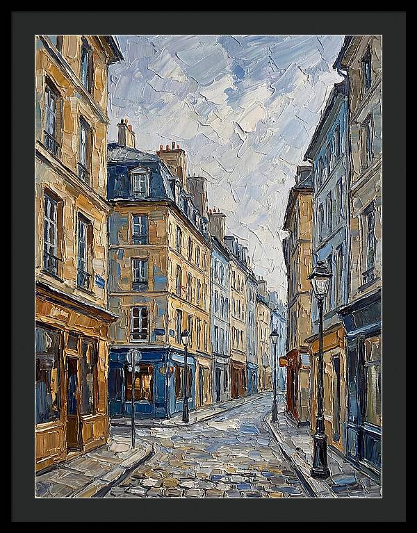 Parisian Street Scene In Palette Knife