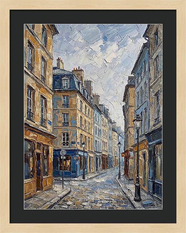 Parisian Street Scene In Palette Knife