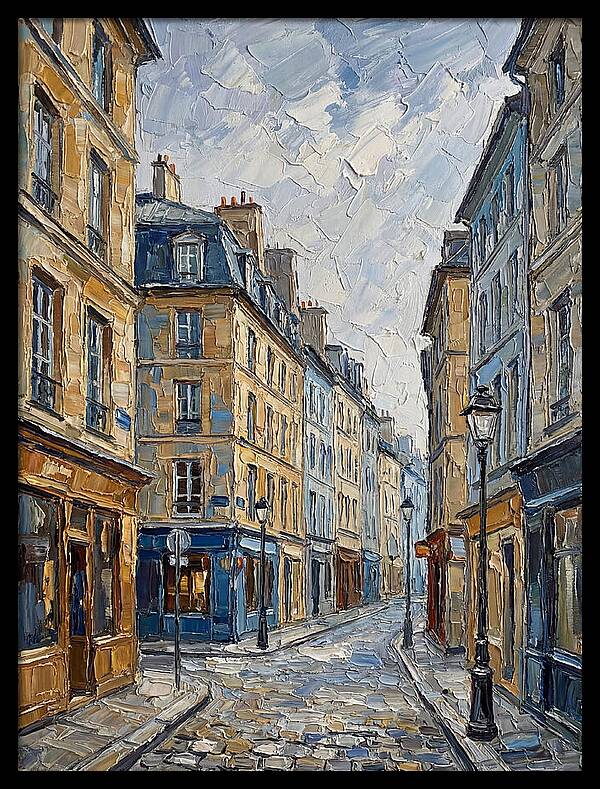 Parisian Street Scene In Palette Knife